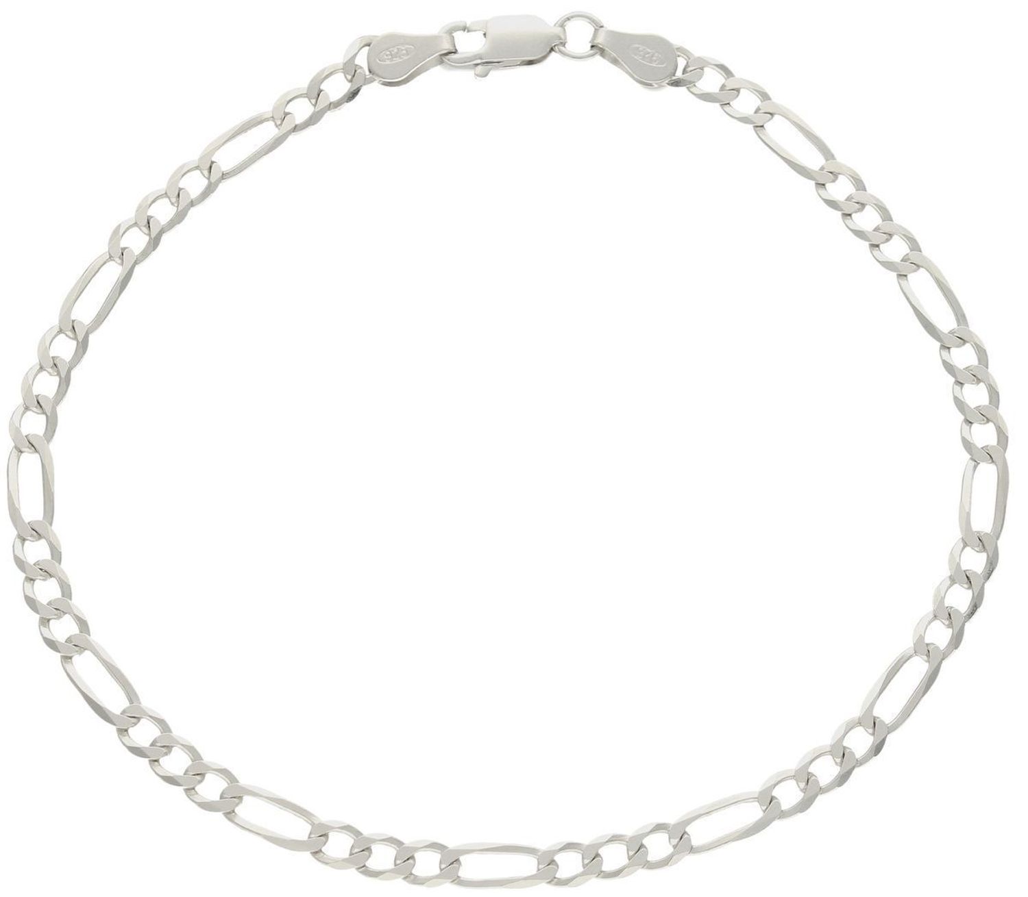 Bransoleta srebrna 925 figaro 3 mm rodowana DIA-BRA-2091R-80-925 3mm. Bransoletka wykonana jest z najwyższej próby srebra 925 o splocie figaro. Bransoletka srebrna o wadze 3,70 gram, długości 21 cm oraz szerokości 3 mm.  (3).jpg